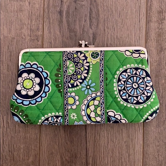 Vera Bradley Handbags - Vera Bradley Dual Compartment Clutch Purse